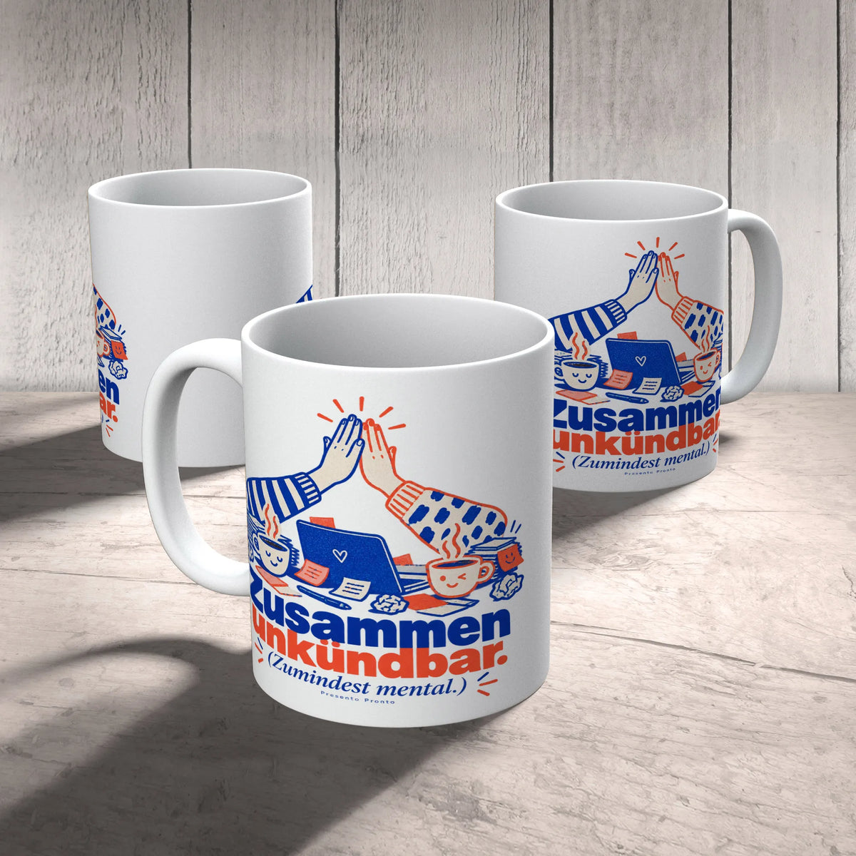 Lustige Tasse für die Work Bestie mit Handschlag und Espresso|p:2016953|h:59df0e9de52807b3a969cb4a5b444d30