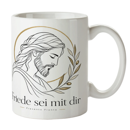 Elegante Jesus-Tasse für Gläubige mit Olivenzweig|p:2016958|h:69eed4e1947a4093c15cc9d6e22da5d1