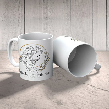 Elegante Jesus-Tasse für Gläubige mit Olivenzweig|p:2016958|h:8f5199f40c8d02129e67a300352a2118