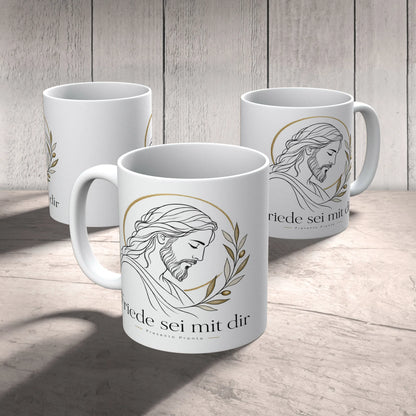Elegante Jesus-Tasse für Gläubige mit Olivenzweig|p:2016958|h:ce3abba170eac466c64cb5a11edb2838