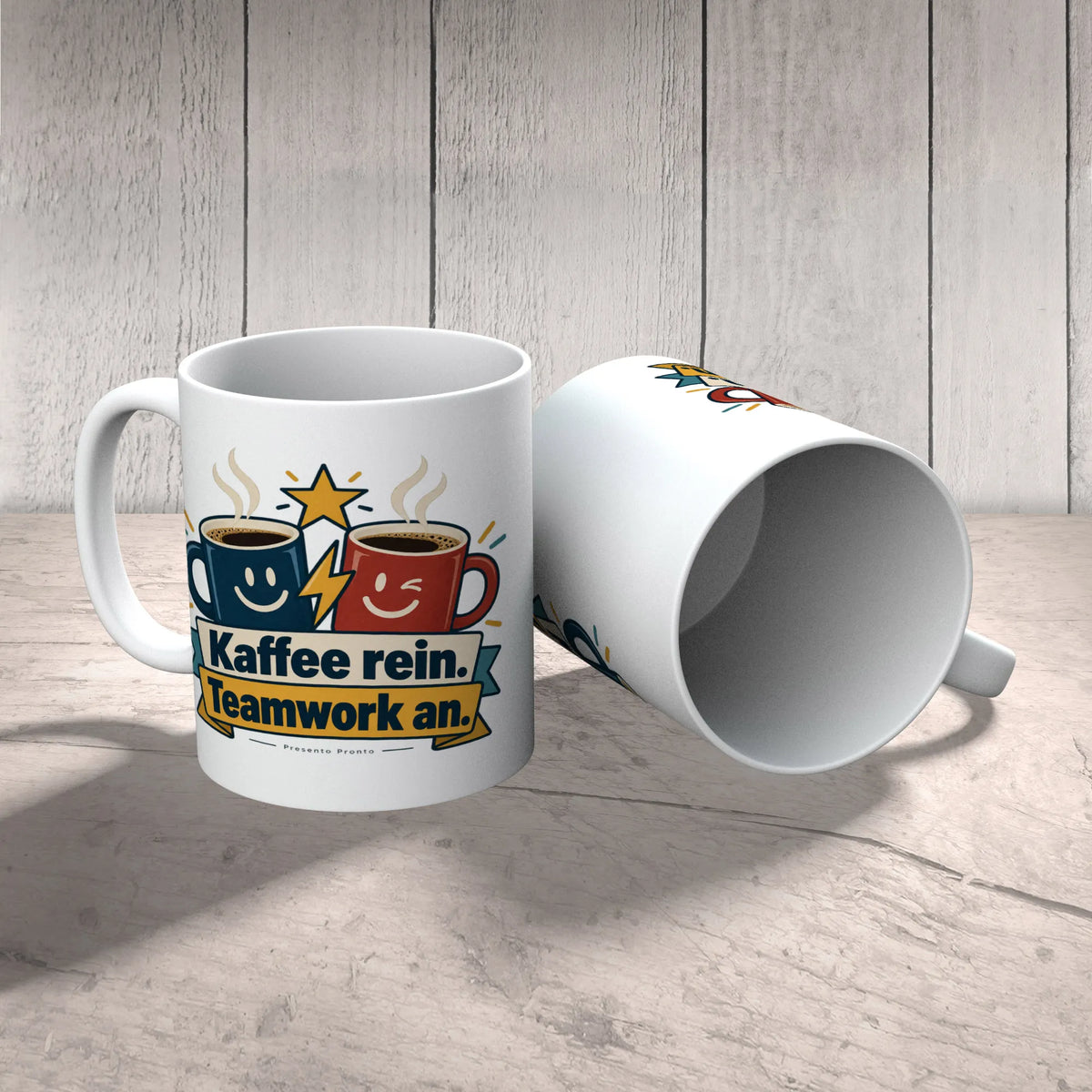 Lustige Tasse für die Work Bestie mit zwei Kaffeebechern|p:2016966|h:2b7bffe816e936a1ae625f83eca6ed14