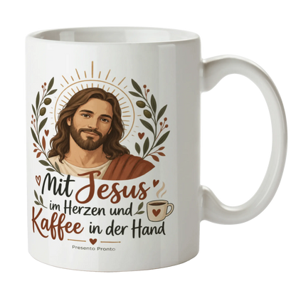 Inspirierende Jesus Tasse für Christen mit Olivenzweigen|p:2016973|h:b69f8bffde67091cf6e879d93697498c