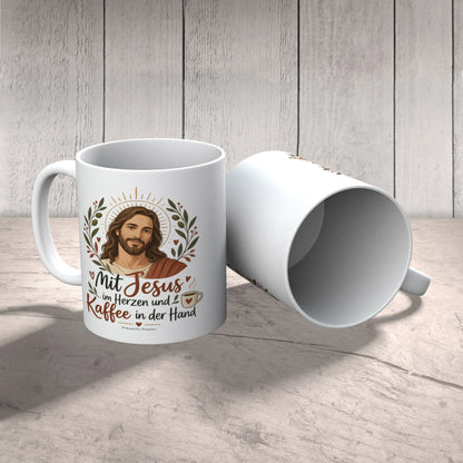 Inspirierende Jesus Tasse für Christen mit Olivenzweigen|p:2016973|h:f62c2e0e24898af0f0e900ce7baf8faf