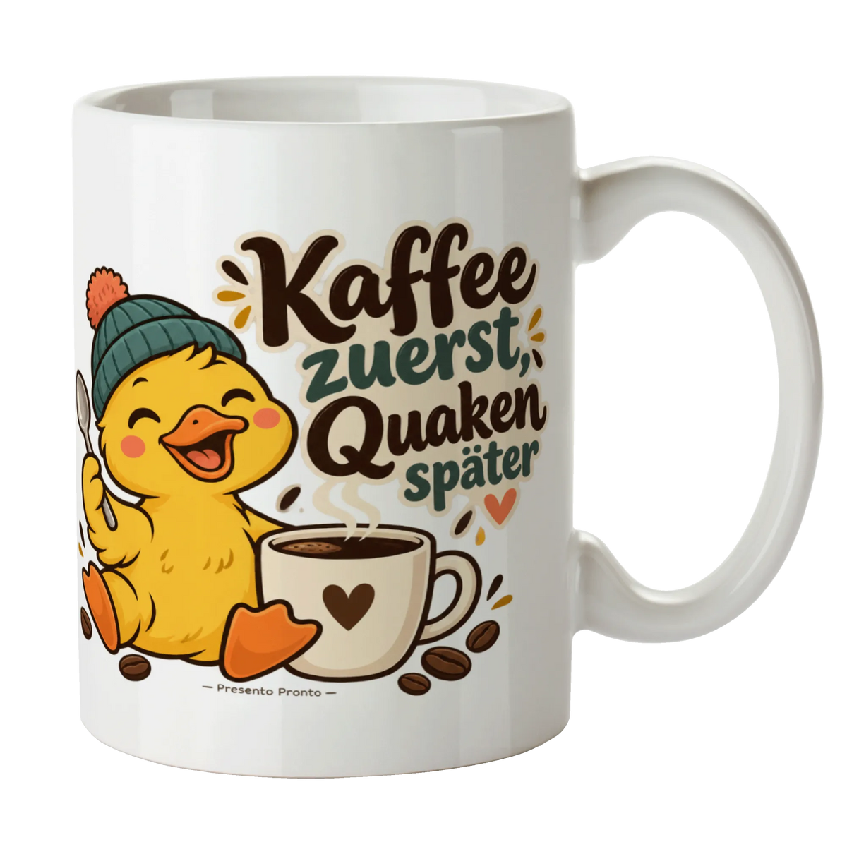 Lustige Tasse mit Ente für Kaffeefans|p:2016975|h:91651402f1cce27f6734917beabe13ed