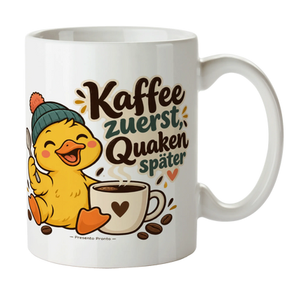 Lustige Tasse mit Ente für Kaffeefans|p:2016975|h:91651402f1cce27f6734917beabe13ed