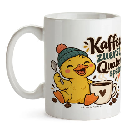 Lustige Tasse mit Ente für Kaffeefans|p:2016975|h:755dc1e9e8185ee47138f190b6202117
