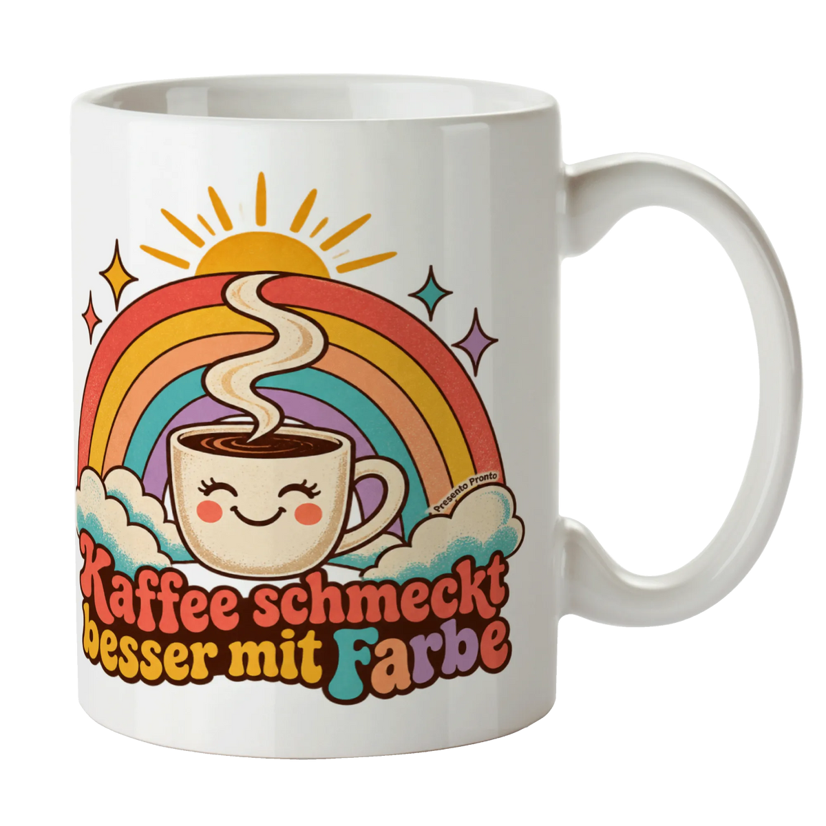 Fröhliche Tasse mit Regenbogen für Kaffeeliebhaber|p:2016977|h:d2e5ec00c19dd785cd2b576278117478