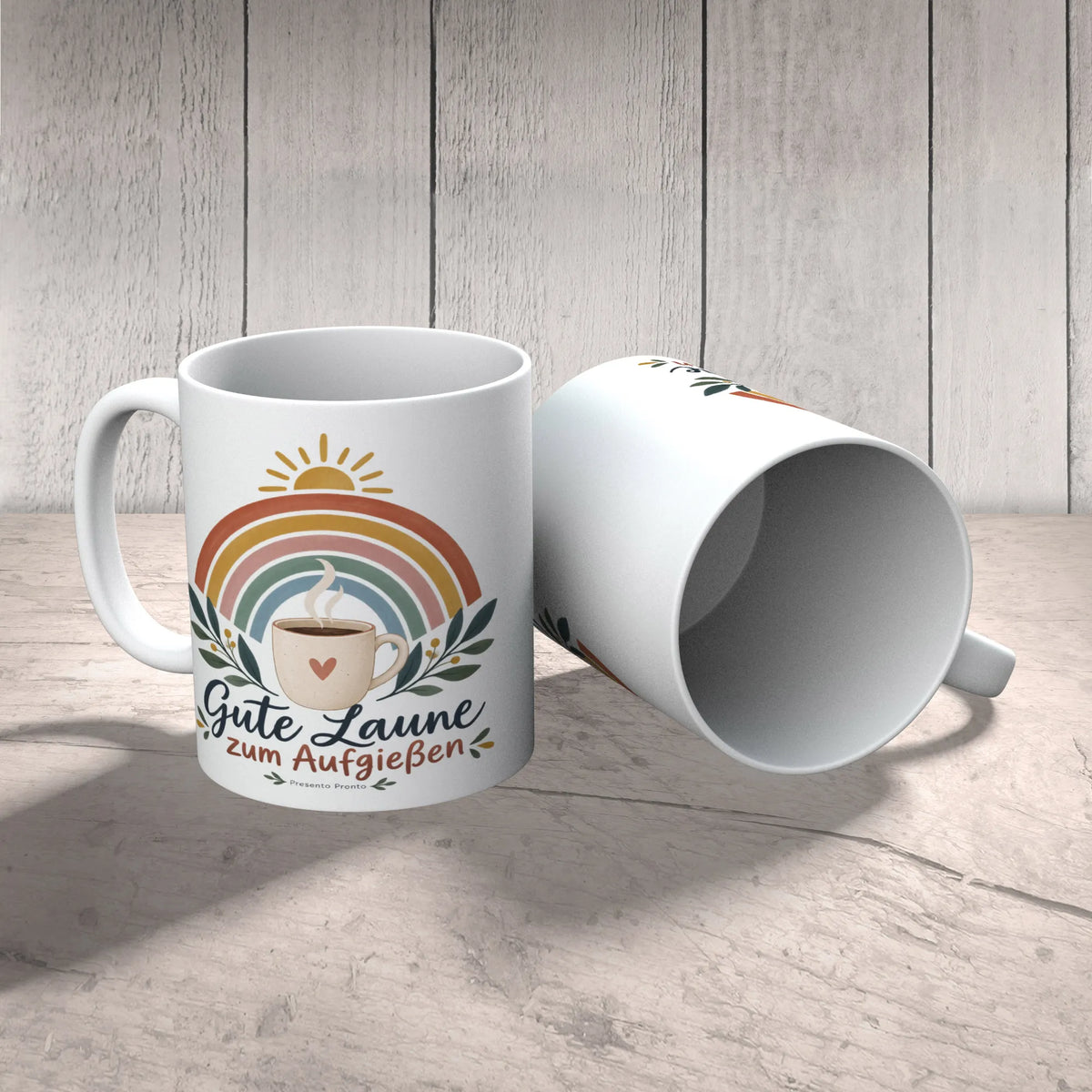 Fröhliche Tasse mit Regenbogen zum Aufmuntern|p:2016978|h:b499386639b3ea4901d112db1a2caf28