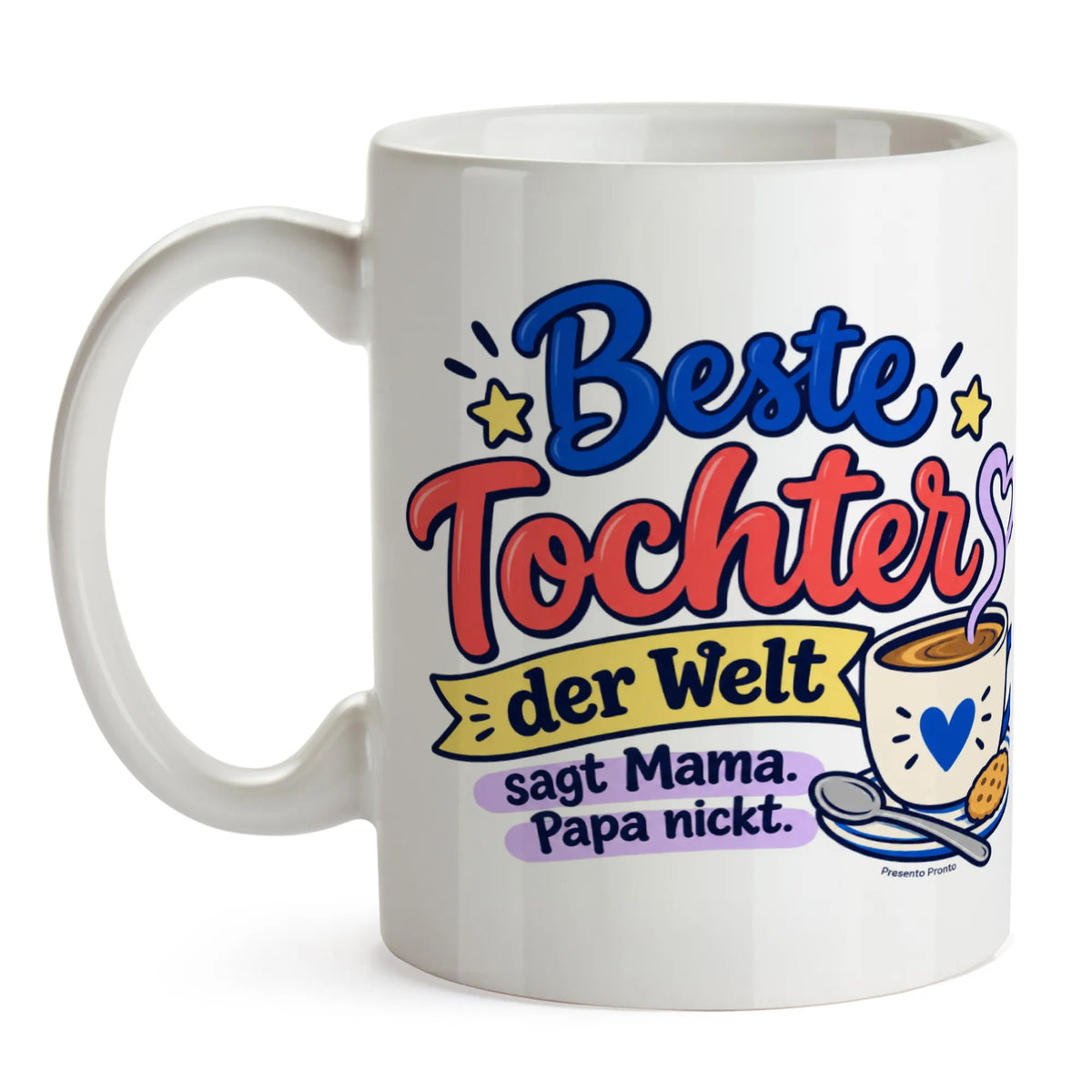 Lustige Tasse für die Tochter mit Herzdampf|p:2016980|h:413034756561b7395fdfb6dc3dcd40ed