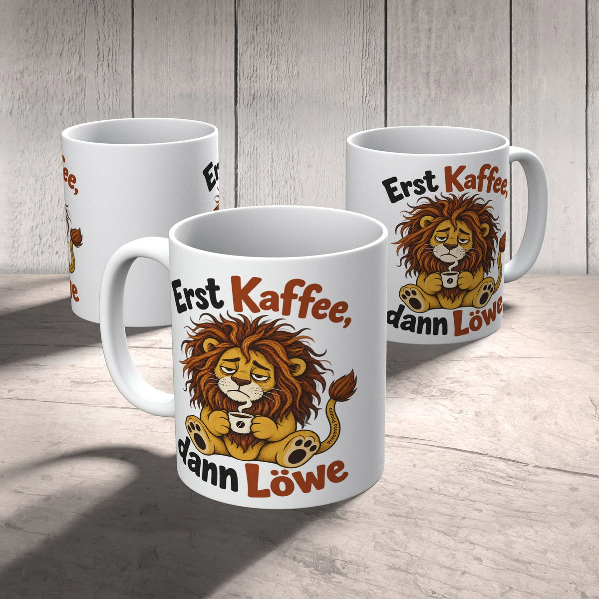 Lustige Tasse mit Löwe für Morgenmuffel|p:2016995|h:840b21352e477c118125a25f66274b7e