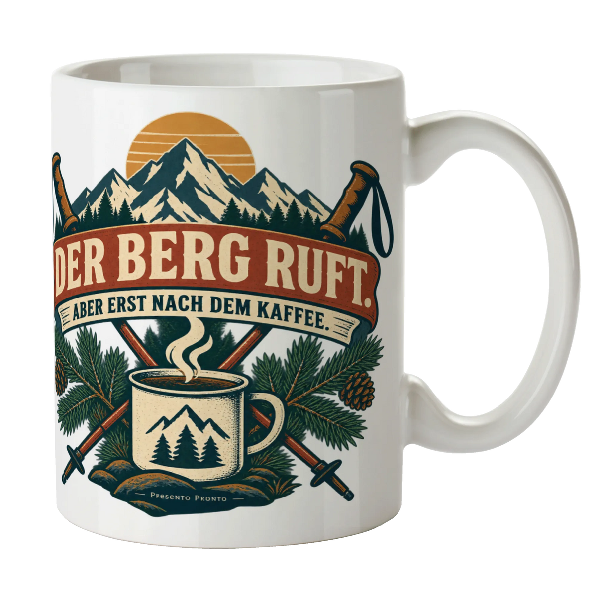 Lustige Tasse zum Wandern mit Bergkette|p:2016996|h:a65802b49e6920d62af8de7f2a96721a