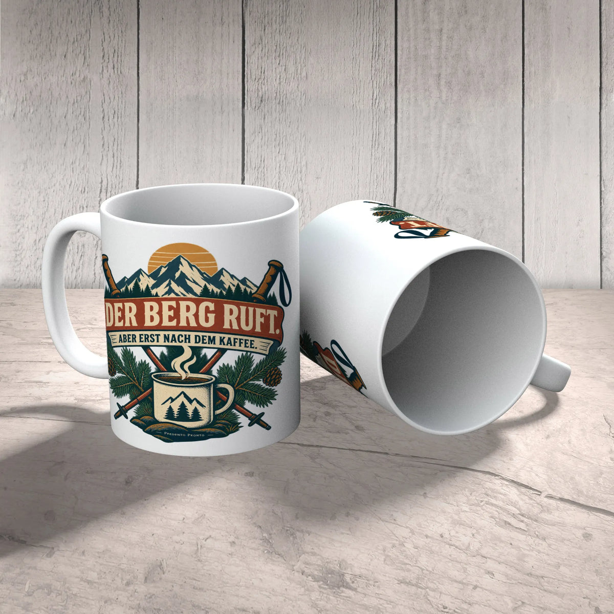 Lustige Tasse zum Wandern mit Bergkette|p:2016996|h:20d22ea9af458ce6d34a297ba3881a95