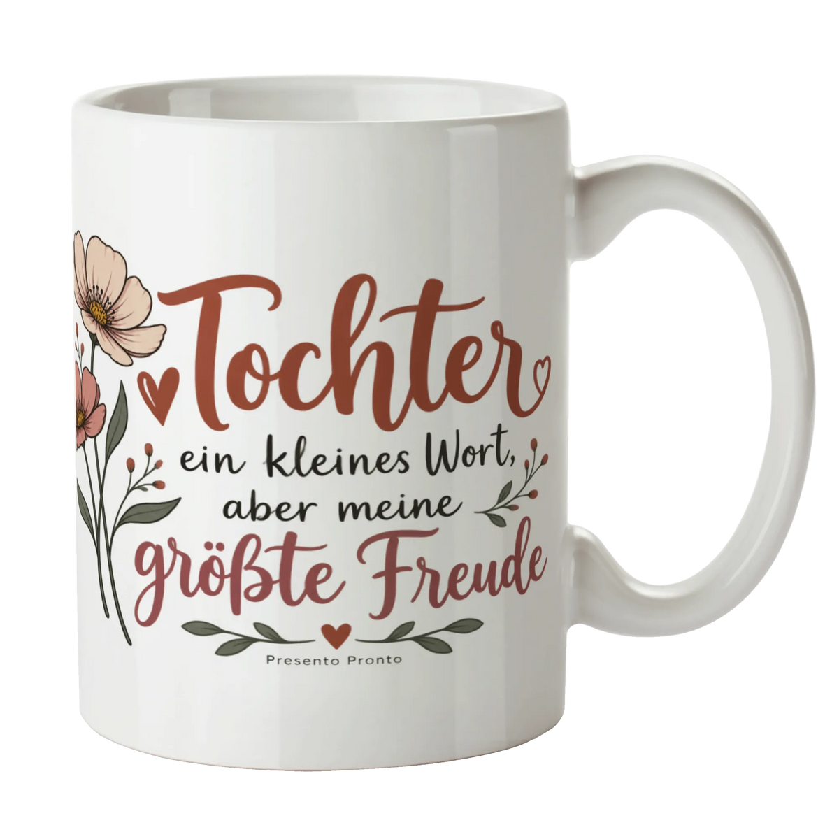 Liebevolle Tasse für Tochter mit Wildblumen und Herz|p:2016997|h:719b0c9e6934438c372947dc71aae310