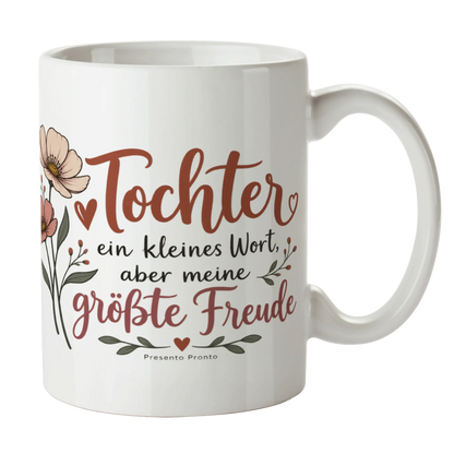 Liebevolle Tasse für Tochter mit Wildblumen und Herz|p:2016997|h:719b0c9e6934438c372947dc71aae310