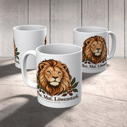 Mutige Tasse mit Löwe für starke Kaffeefans|p:2016999|h:71db6b09cdb6134514f3b60d2033e587