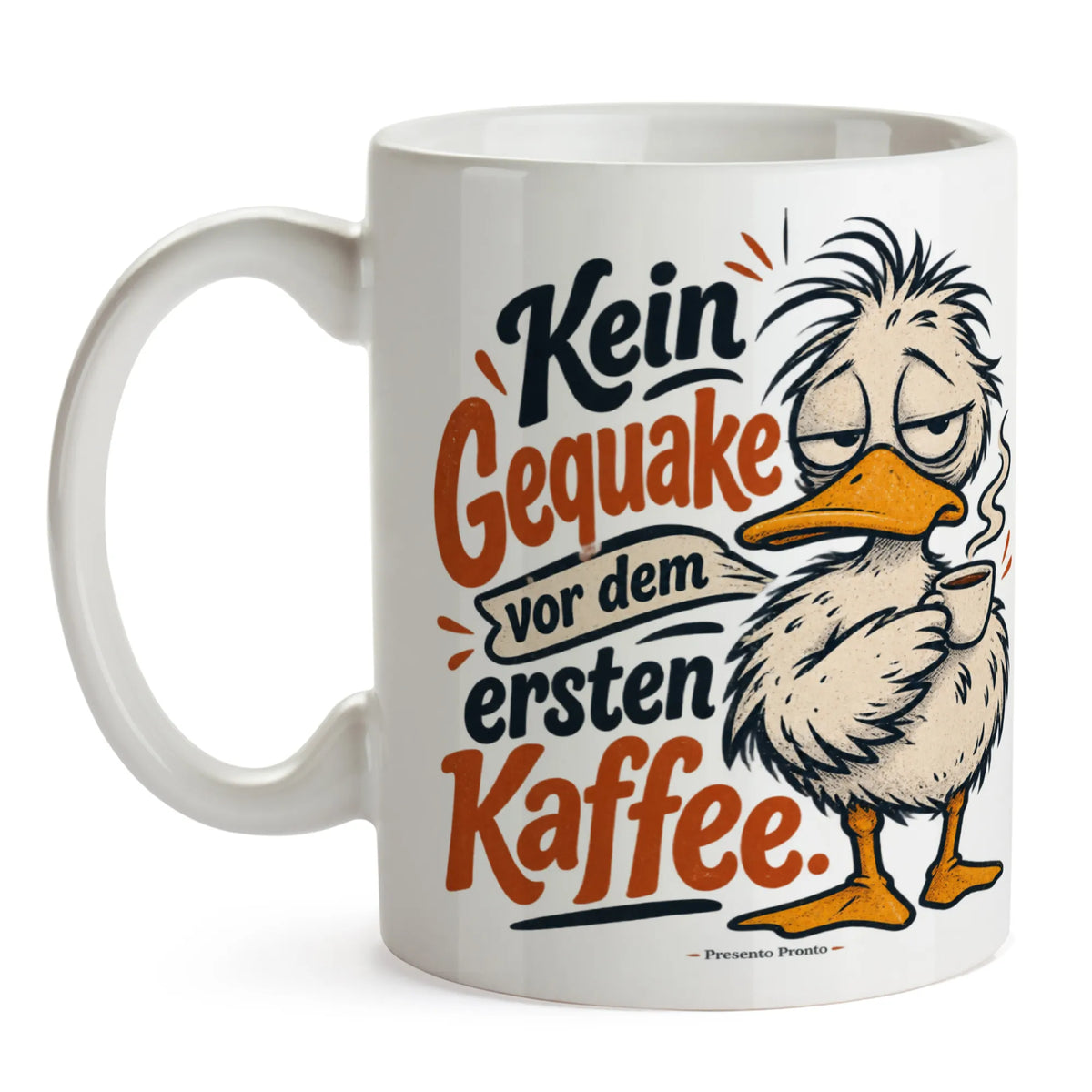 Lustige Ententasse für Morgenmuffel mit müder Ente|p:2017000|h:3d710a066865245da723b20f8df85d14