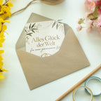 Elegante Glückwunschkarte zur Hochzeit mit Ringen|p:2017003|h:d524f3db088a39b77821fb08766a5560