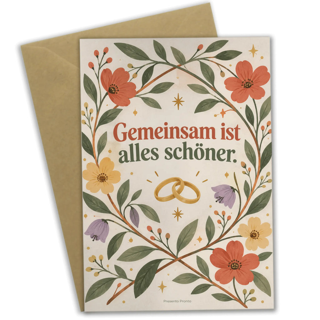 Fröhliche Glückwunschkarte zur Hochzeit mit Ringen|p:2017008|h:8cb9e3eb8bf908d9c68a6391b9792e9e