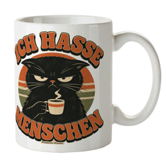 Lustige Tasse Ich hasse Menschen für Katzenfans