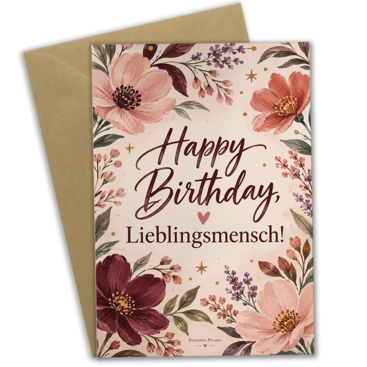 Elegante Glückwunschkarten zum Geburtstag mit Wildblumen