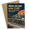 Lustige Glückwunschkarten zum Geburtstag mit Vintage-Rennrad