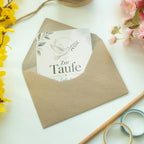 Elegante Glückwunschkarte zur Taufe mit Taube|p:2017022|h:64b4730bd3b804b9f0fc0f579af2d417