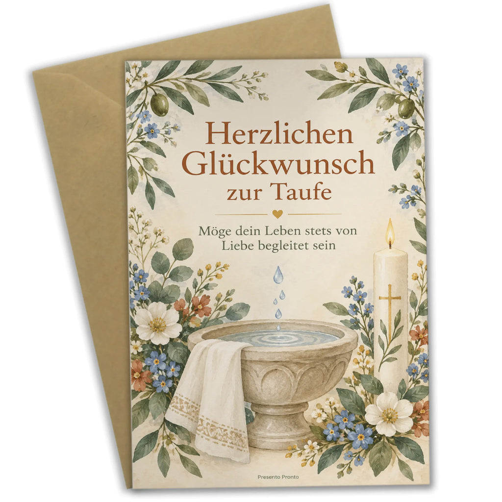 Elegante Glückwunschkarte zur Taufe mit Olivenzweigen|p:2017027|h:16f2dc34f7352f7cc8c6f949cf69750f