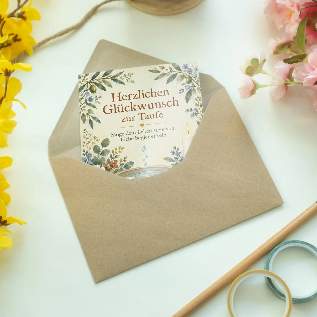 Elegante Glückwunschkarte zur Taufe mit Olivenzweigen|p:2017027|h:72933e7c931dfac9c5fdd3162005d70a