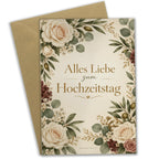 Elegante Glückwunschkarte zum Hochzeitstag mit cremefarbenen Rosen|p:2017045|h:c93e3390b7a7e2d800a723e4c131449c