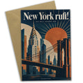 Motivierende Klappkarte für New-York-Fans mit Chrysler Building