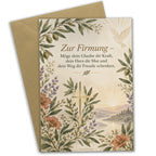 Elegante Glückwunschkarte zur Firmung mit Olivenzweigen|p:2017065|h:384daaaa38f35f54bca37c22600fd3c6