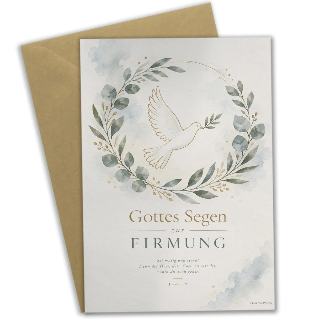 Elegante Glückwunschkarte zur Firmung mit Taube im Kranz|p:2017074|h:ba5835560e9e14917dc9a166ebfa1c73