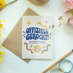 Coole Glückwunschkarte zur bestandenen Prüfung mit Retro-Schriftzug|p:2017081|h:ac4531ab21d7fc13d7c40a6a0e88fa83
