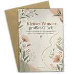 Herzliche Glückwunschkarte zur Schwangerschaft mit Wildblumen|p:2017095|h:881206c931192a1547631caf911d9a91
