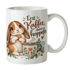 Lustige Hasentasse für Kaffeefans mit Kaninchen und Keks|p:2017115|h:86e8db6c18ce469770c56c7bdd691902