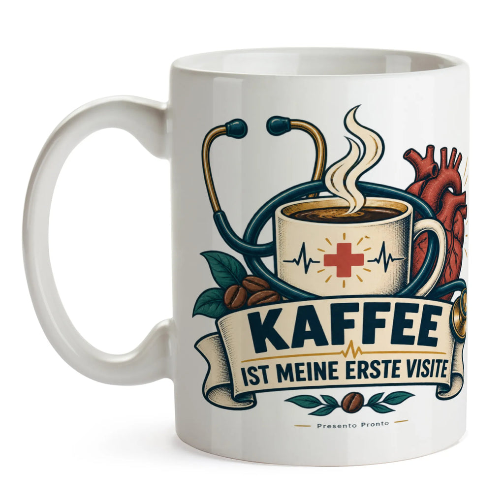 Lustige Tasse für Ärzte mit Stethoskop und Kaffee|p:2017123|h:326b56cb5890ee7e306a04b3df5e4fe9