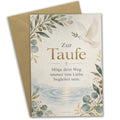 Elegante Glückwunschkarte zur Taufe mit Taube