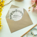 Elegante Glückwunschkarte zur Eisernen Hochzeit mit Rosenkranz|p:2017136|h:44241c833e46812a4b941151f55bba3b