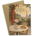 Romantische Grußkarte aus Paris für Verliebte mit Eiffelturm