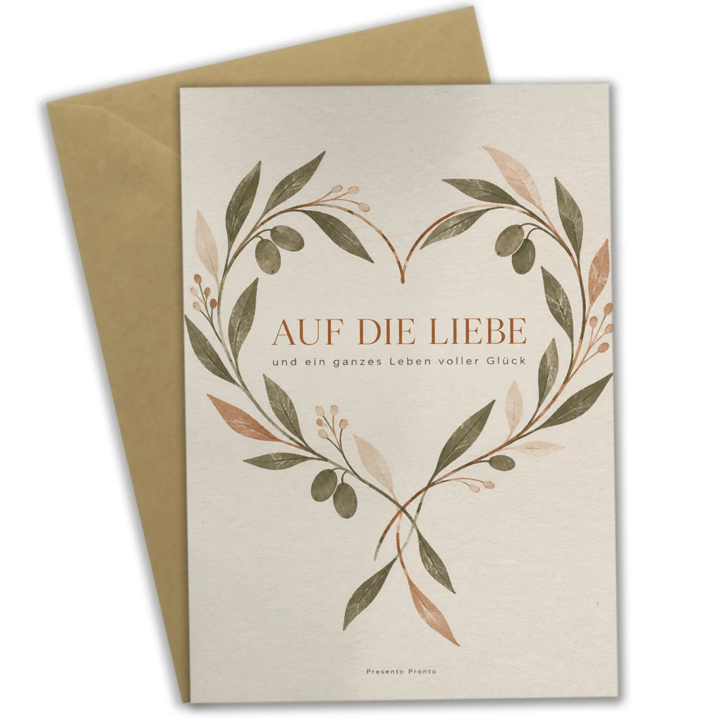 Elegante Glückwunschkarte zur Hochzeit mit Herz aus Olivenzweigen|p:2017142|h:c3d241a9d5717faa5237523db69fa398