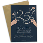 Herzliche Glückwunschkarte zur Silbernen Hochzeit mit Zahl 25|p:2017162|h:349872ab4ad8a99b521d3aaadd4c3beb