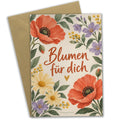 Herzliche Klappkarte mit Blumen für dich
