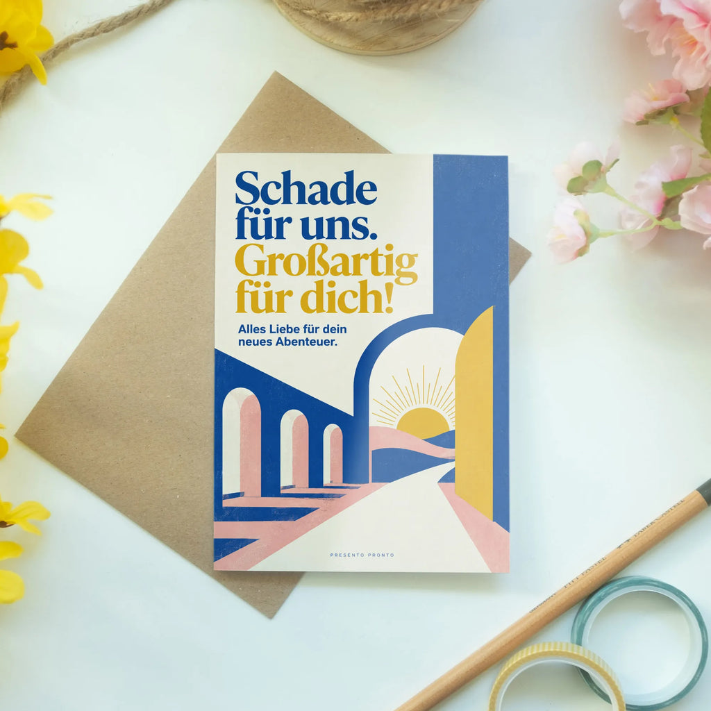 Herzliche Grußkarte zum Abschied für Kollegin mit Sonne|p:2017182|h:6faf3579614abaf265a713763ae6e55c