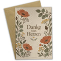 Herzliche Klappkarte zum Danke sagen mit Wildblumen