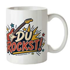 Coole You Rock Tasse für Musikfans mit E-Gitarre