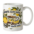 Lustiger Kaffeebecher mit Zitrone für Zitronenfans