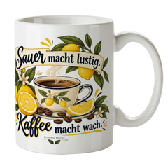 Lustiger Kaffeebecher mit Zitrone für Zitronenfans