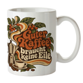 Nostalgische Vintage Tasse für Kaffeeliebhaber mit Mokkatopf