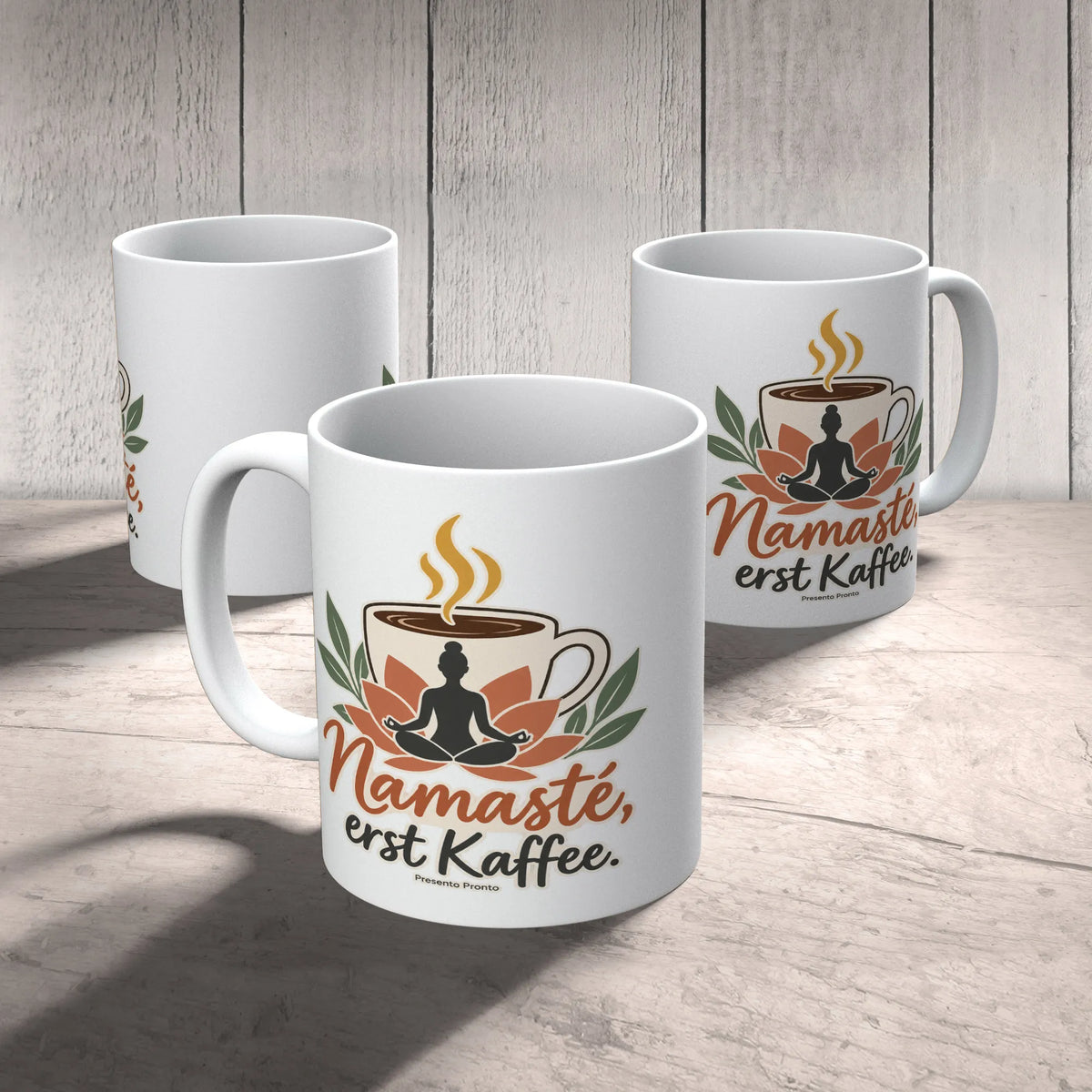 Lustige Yoga Tasse für Yogafans mit Lotusblüte