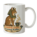 Lustige Ägypten Tasse für Katzenfans mit königlicher Katze